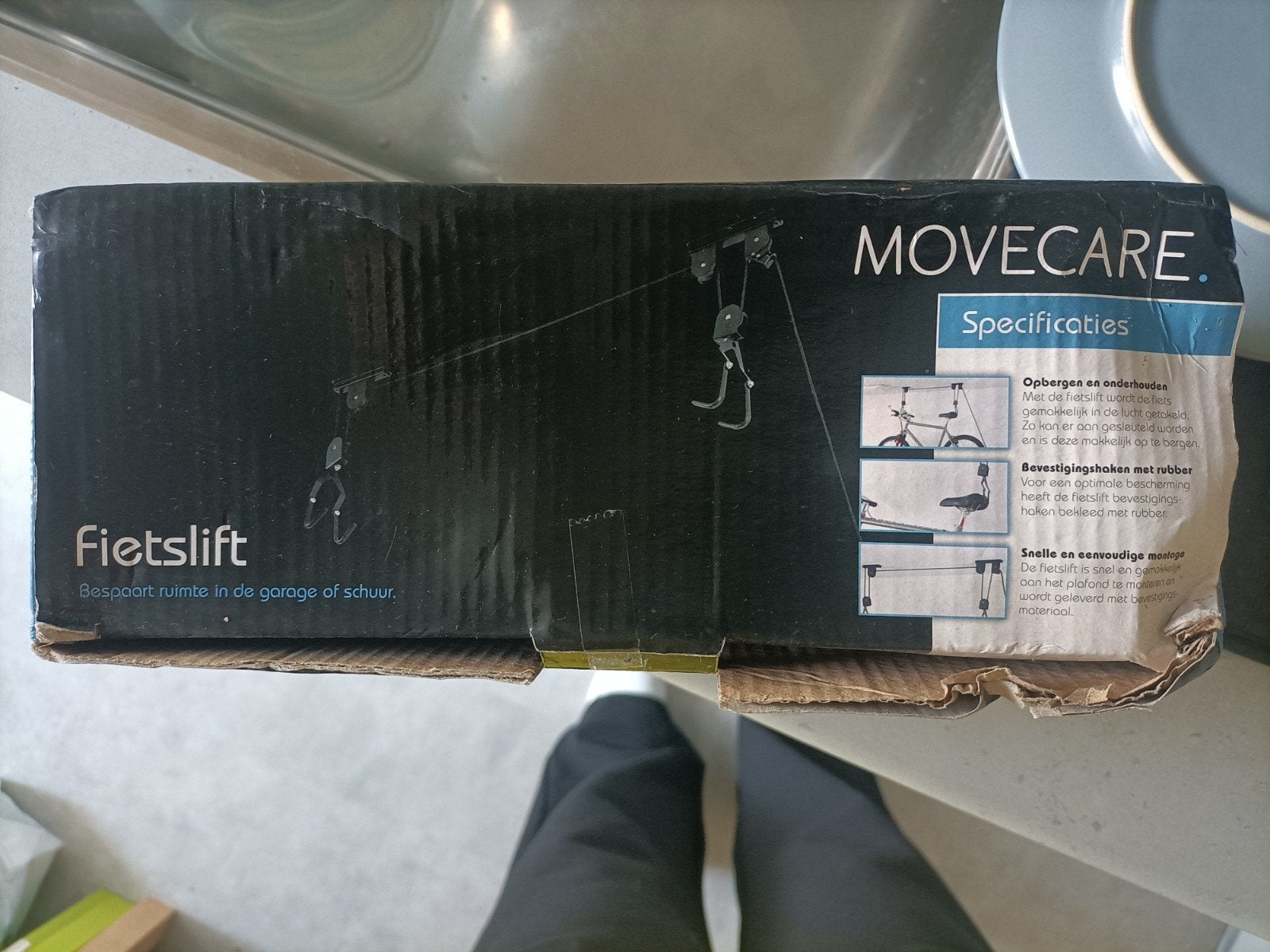Movecare Fietslift - Ruimtebesparend voor garage/schuur, Ophalen, Nieuw, Movecare