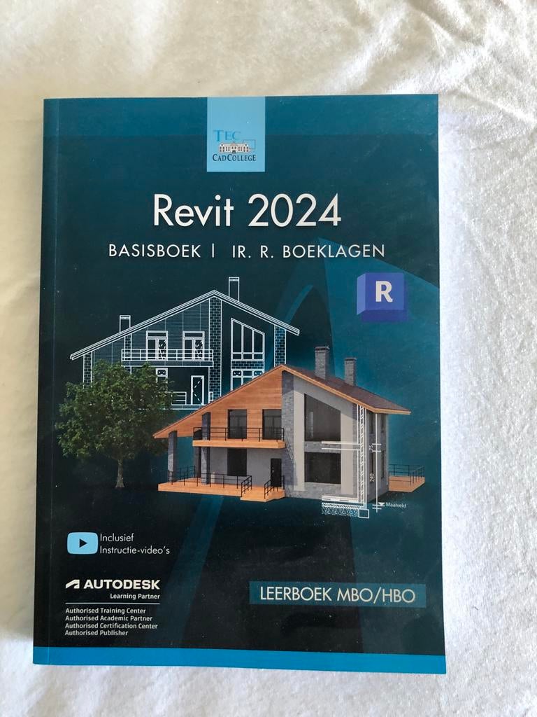 Revit 2024 Basisboek MBO/HBO inclusief video's, Ophalen of Verzenden, Beta, Nieuw, MBO