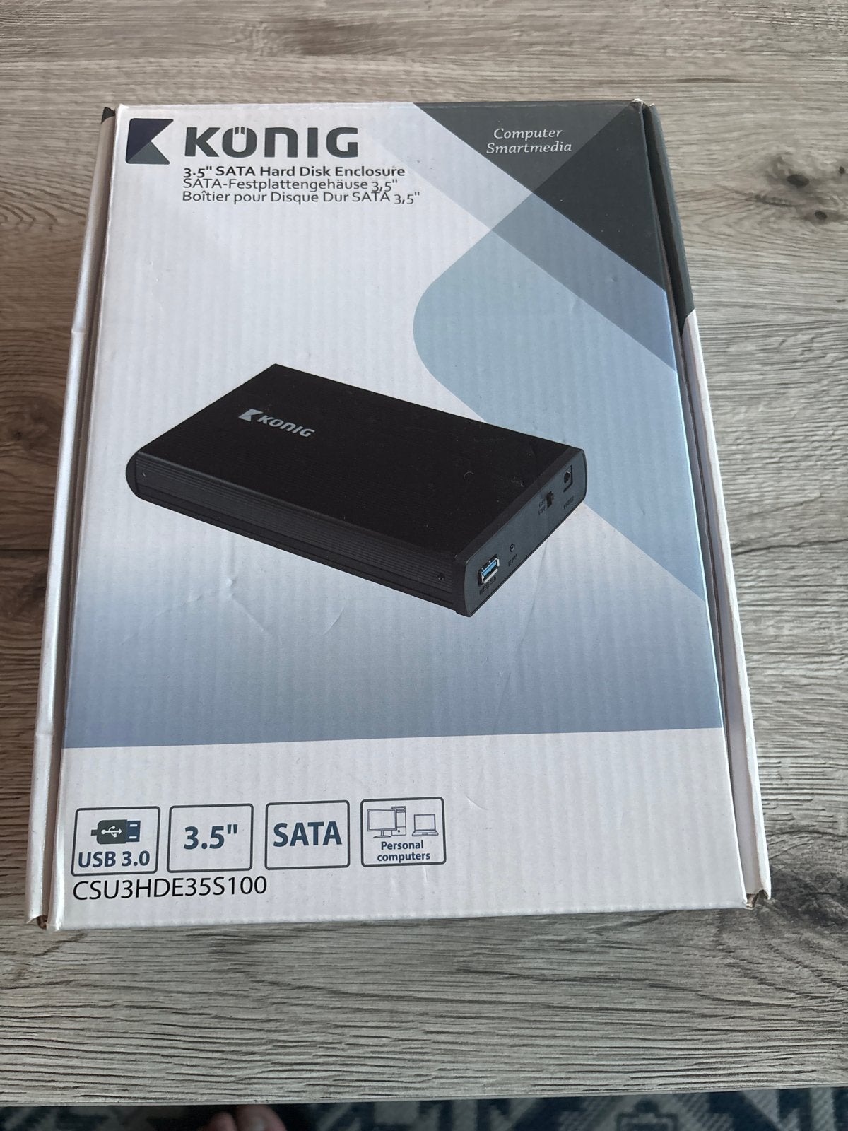 König 3.5" SATA 2TB Hard Disk Enclosure USB 3.0, Computers en Software, Server, HDD, Ophalen of Verzenden, Zo goed als nieuw