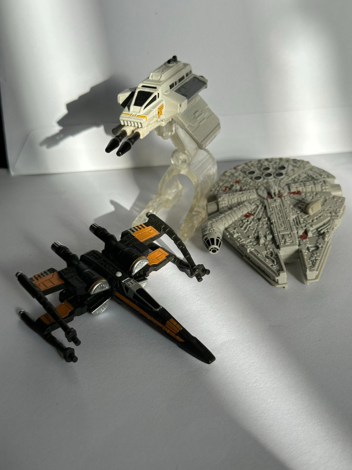 Star Wars Micro Machines: Millennium Falcon, X-Wing, AT-ST, Ophalen of Verzenden, Gebruikt
