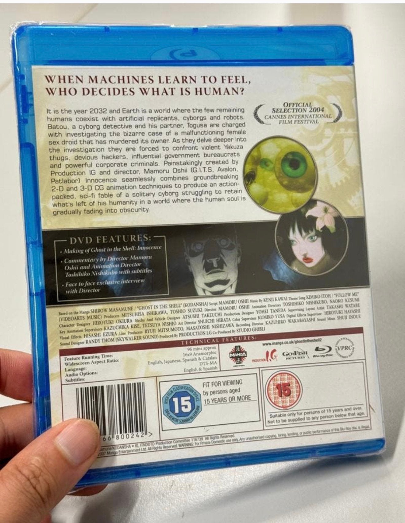 Ghost In The Shell Innocence 2 Blu-Ray Manga Anime NIEUW, Cd's en Dvd's, M, Ophalen of Verzenden, Tekenfilms en Animatie, M