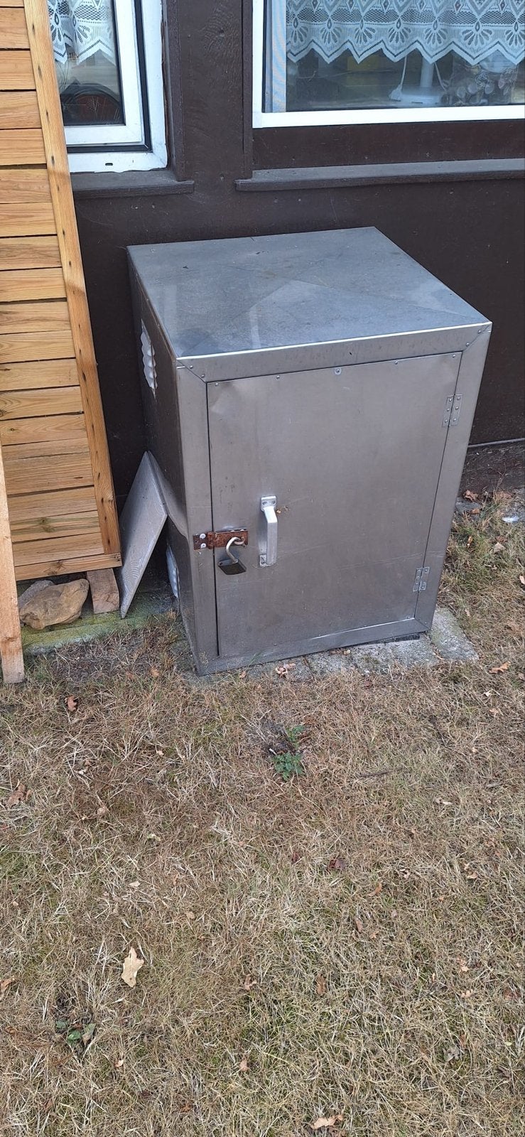Edelstalenkast met gasfles (ook los te koop), Ophalen, Gebruikt, Gas, Vrijstaand