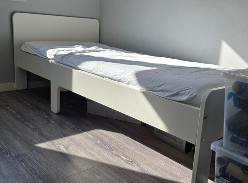 Ikea meegroeibed 80x200 cm (zonder matras), Ophalen, Gebruikt, 70 tot 85 cm, Lattenbodem