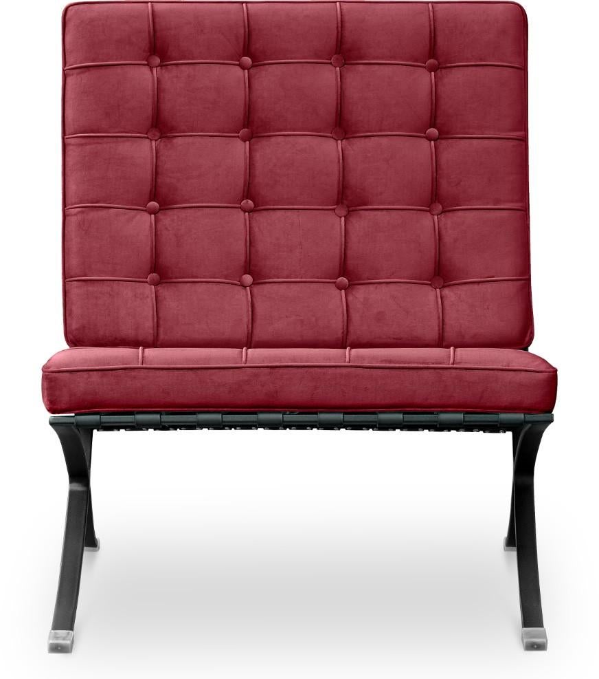 PaviljoenXL Fauteuil + Voetenbank | Rood Velvet | Uitverkoop, Ophalen, Info@caveldesign.com, Minder dan 75 cm, 7775PB