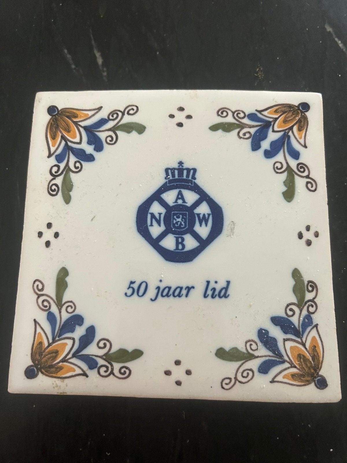 ANWB tegeltje 50 jaar lid, Ophalen of Verzenden