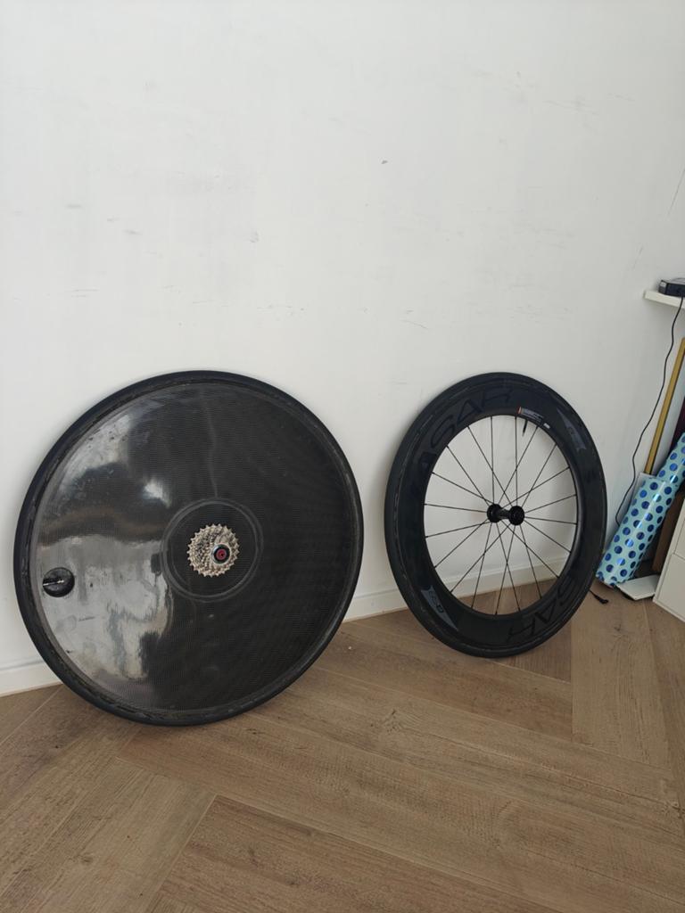 Triathlon Wielset Carbon, nieuwe Vittoria Corsa Tubular, Ophalen