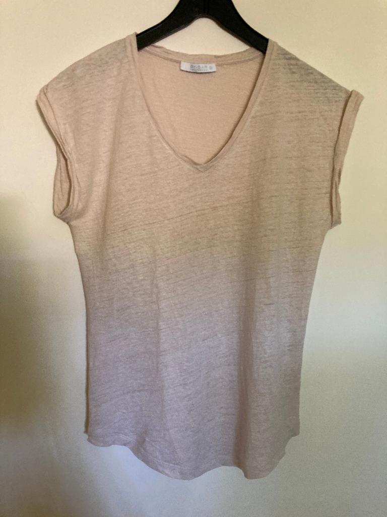 BY-BAR Amsterdam t-shirt maat M beige, Maat 38/40 (M), Beige, BY-BAR Amsterdam, Ophalen of Verzenden