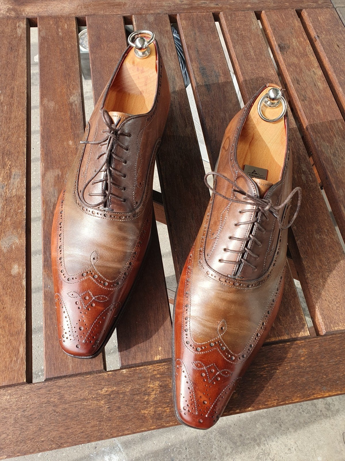 Santoni schoenen, maat 11, Kleding | Heren, Schoenen, Ophalen of Verzenden, Zo goed als nieuw, Bruin