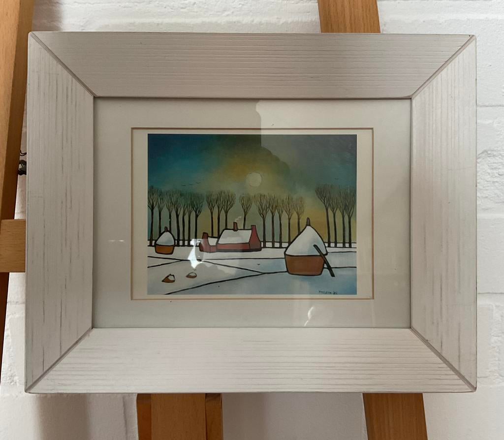 Print van TOON TIELAND, Ophalen of Verzenden, Zo goed als nieuw, Print, Minder dan 50 cm