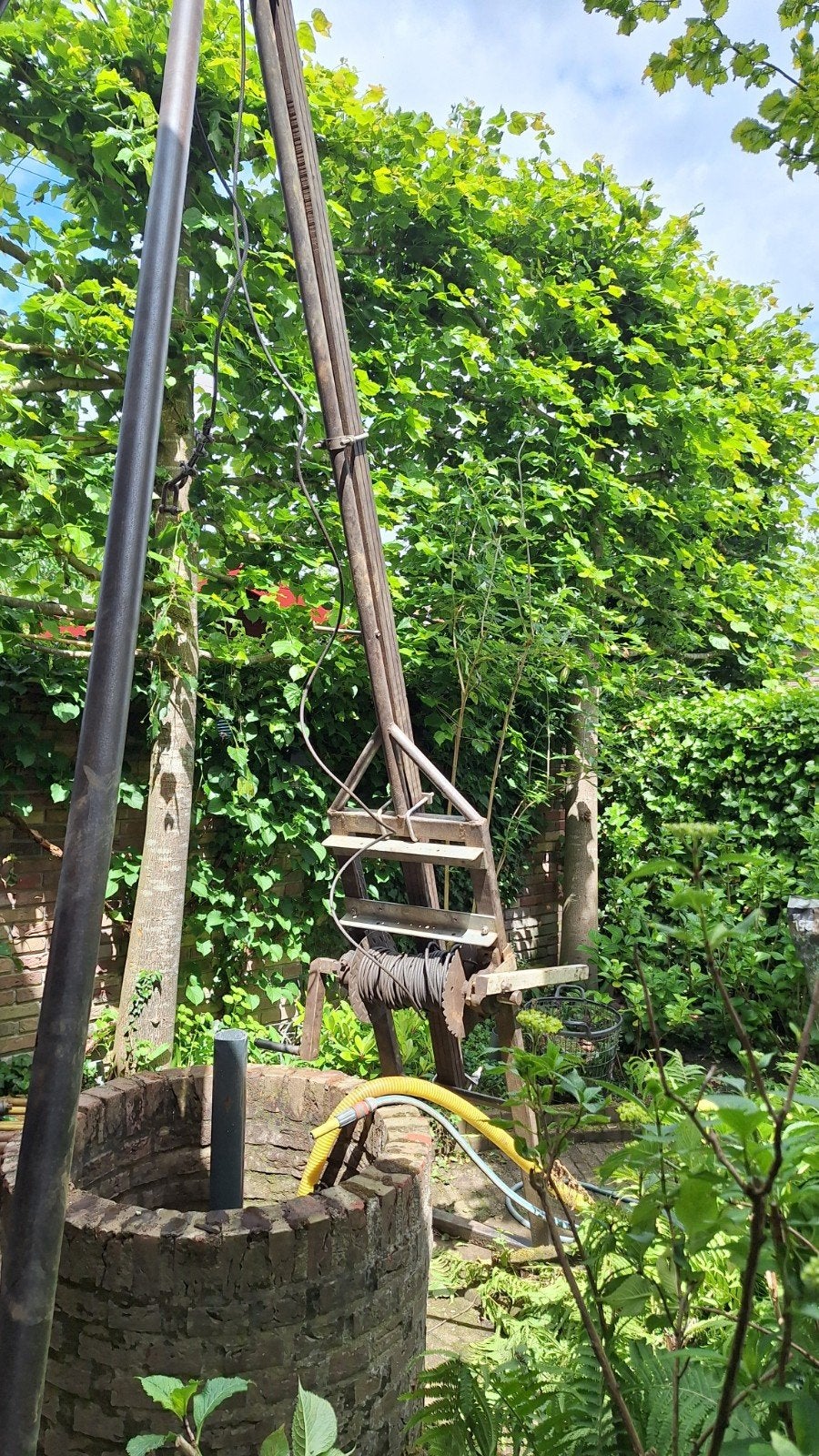 Waterbron puls installatie, 16mtr., Tuin en Terras, Ophalen of Verzenden, Gebruikt, Elektrisch, Bronpomp