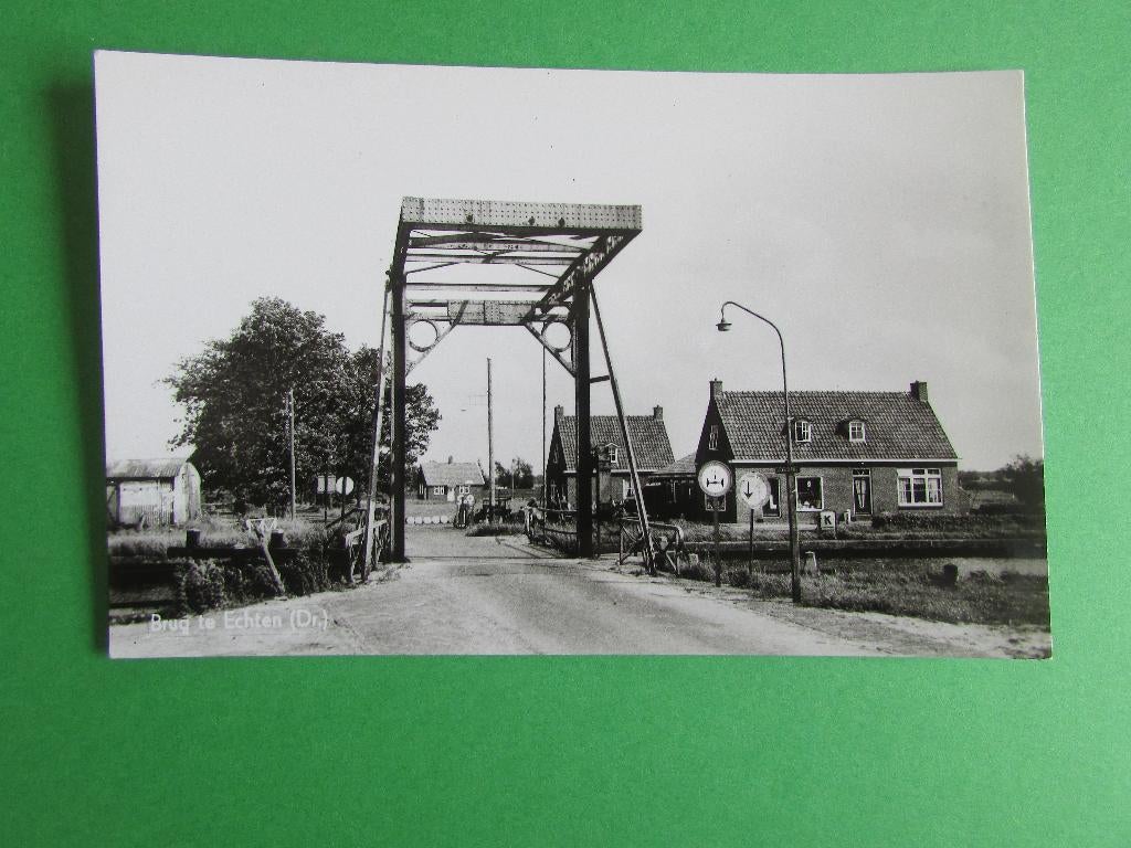 Echten - Brug over de Hoogeveensevaart 1963, Ophalen of Verzenden, 1960 tot 1980, Ongelopen, Groningen
