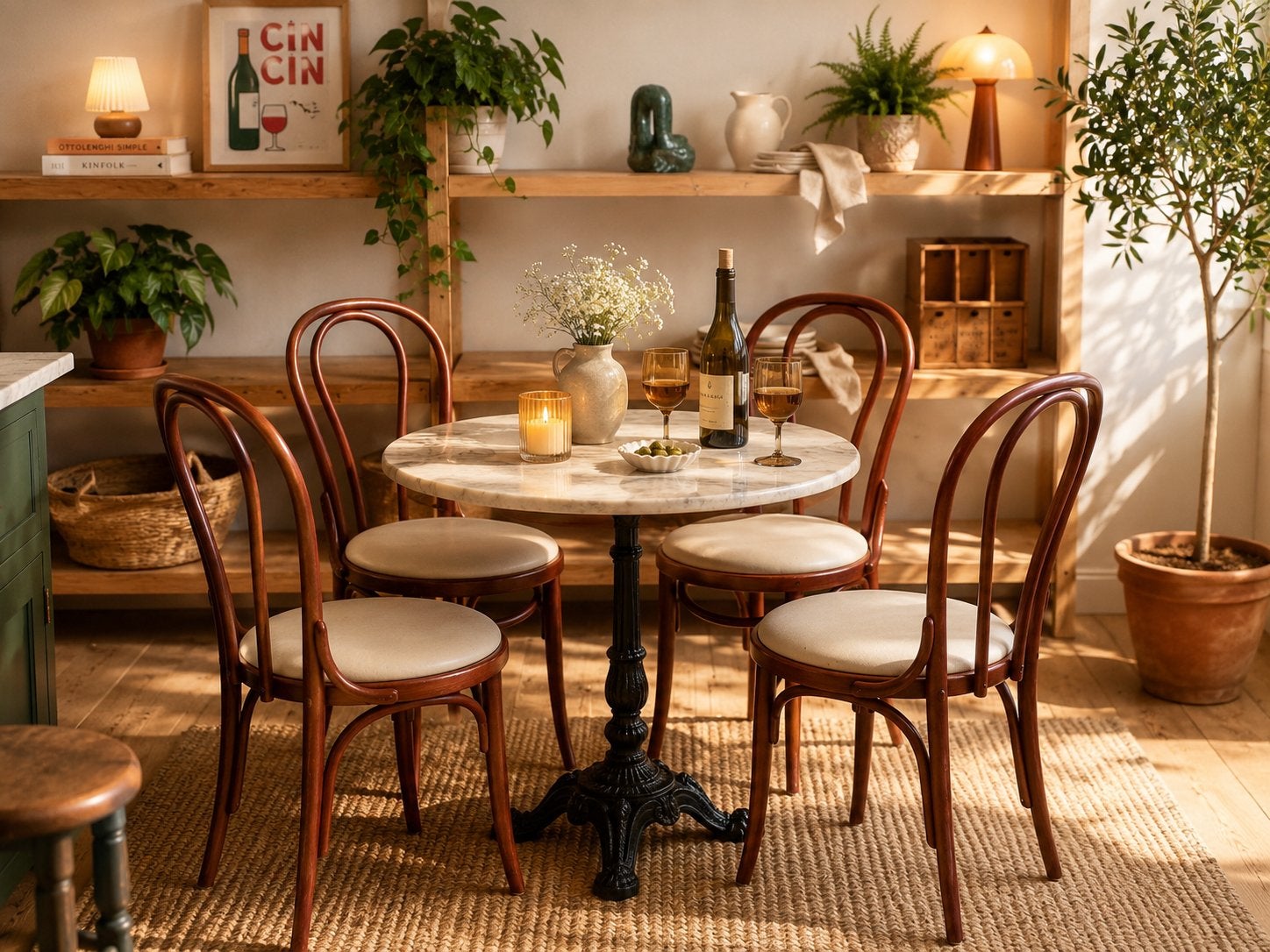 Thonet stoelen 4 stuks mooie details, Ophalen, Bruin