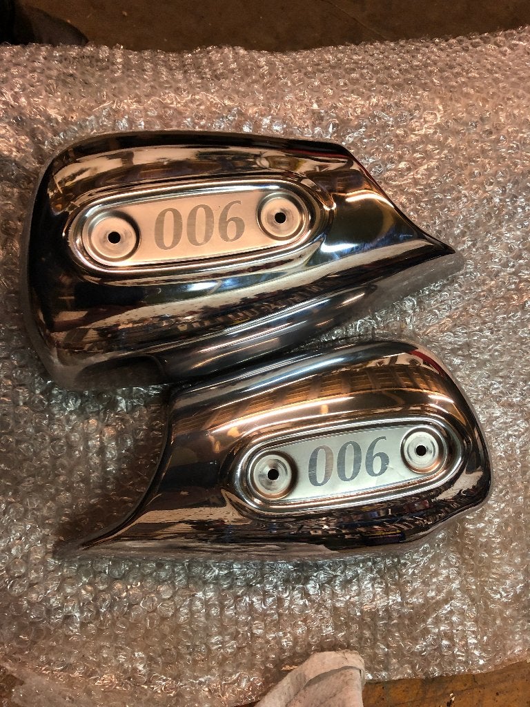 Triumh Thunderbird 900 Airbox panels chroom met emblemen, Ophalen of Verzenden, Gebruikt