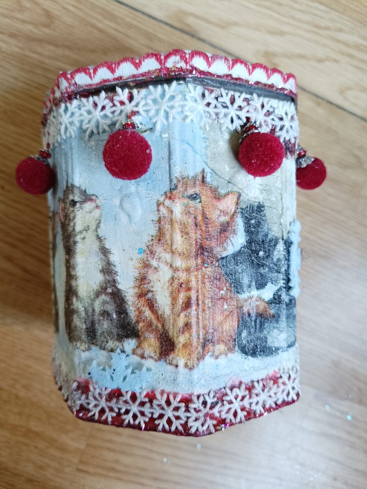 Katten in kerstsfeer, Ophalen of Verzenden