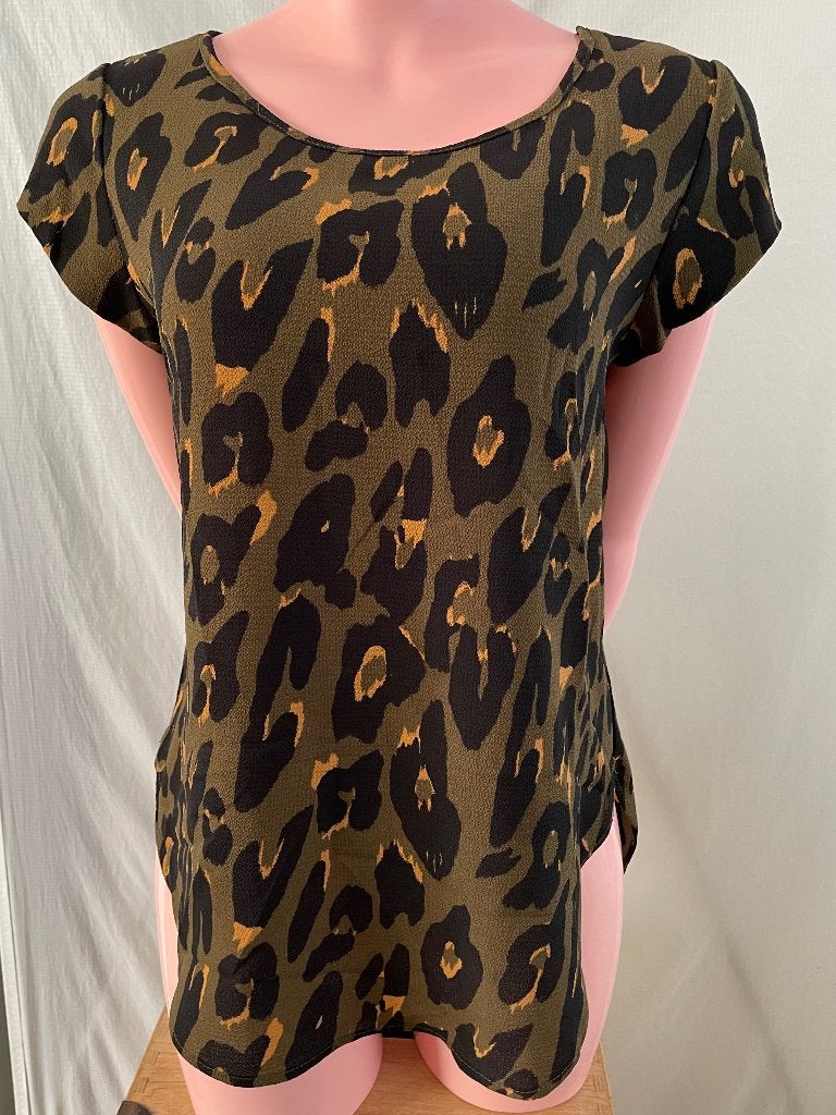 Panterprint dames Top, maat S, Only, Bruin, Ophalen of Verzenden, Zo goed als nieuw