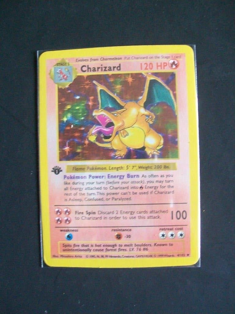 4355: Nieuwe Proxy Pokemon Kaart CHARIZARD HP 120 (4/102), Verzenden, Nieuw, Losse kaart