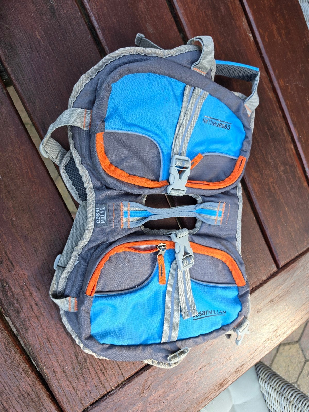 Cesar Millan hondenrugzak zgan, Dieren en Toebehoren, Gebruikt, Overige hondenkleding, Ophalen of Verzenden, Met sluiting