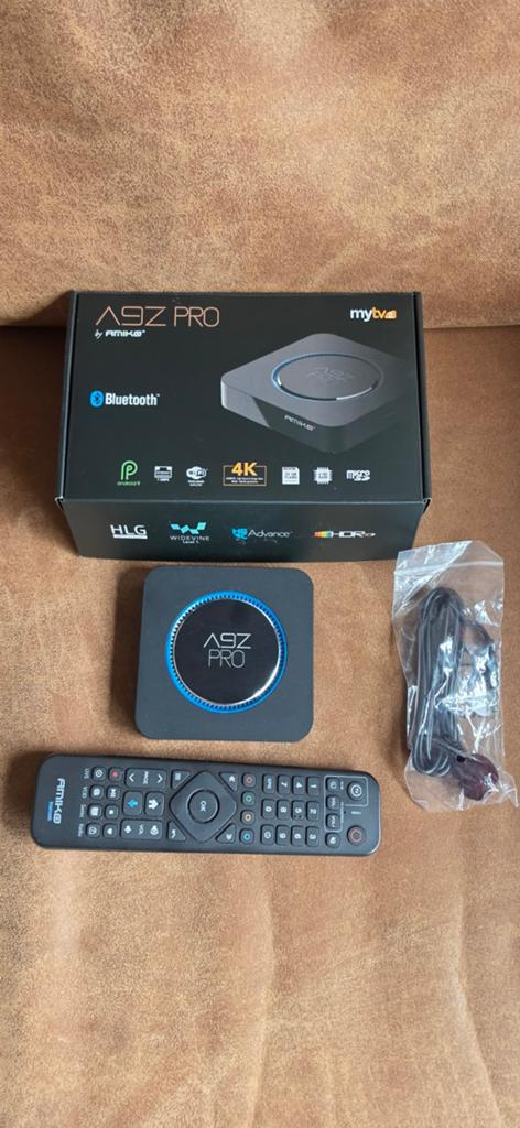 Amiko A9Z PRO Android TV Box 4K My Tv2, Ophalen, Zo goed als nieuw, HDMI, Minder dan 500 GB