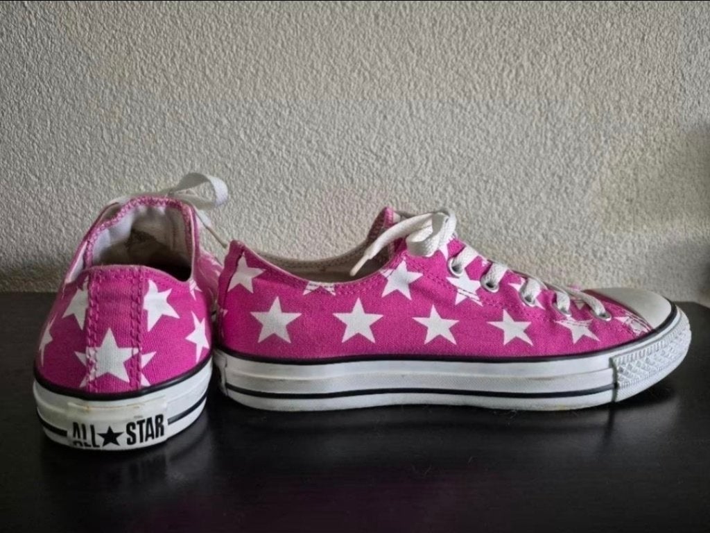 Converse All Star laag roze met sterren mt 41,5, Ophalen of Verzenden, Sneakers of Gympen, Converse All Stars, Roze
