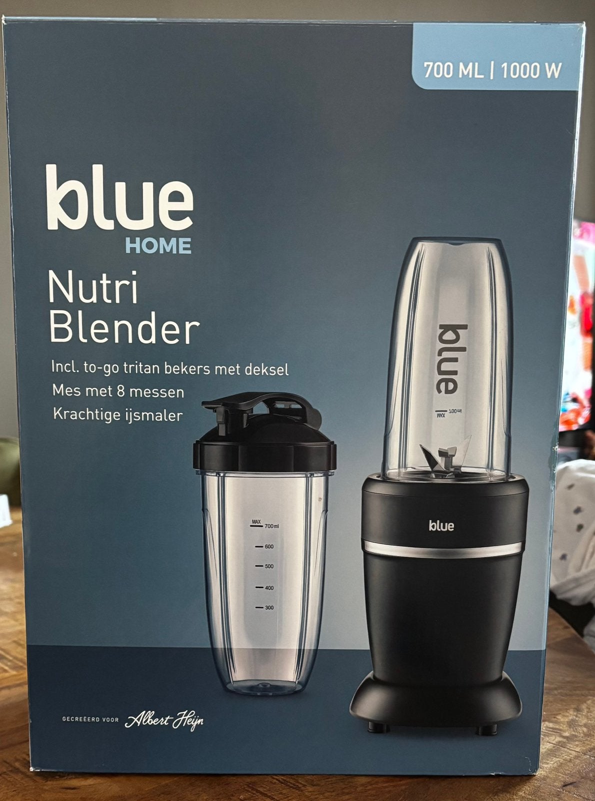 Blue Home Nutri Blender zwart – Nieuw in verpakking, Witgoed en Apparatuur, Ophalen of Verzenden, Nieuw, Blender
