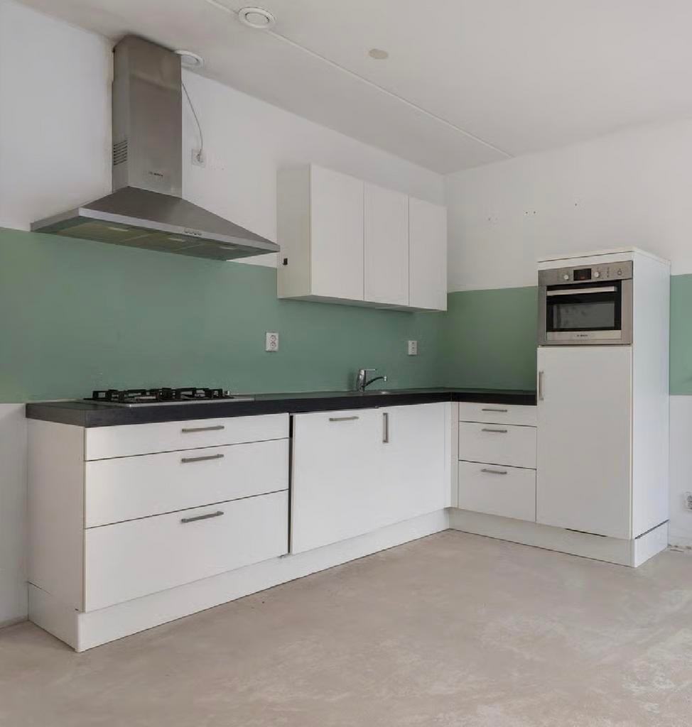 Moderne hoekkeuken, zelf demonteren en morgen ophalen, Huis en Inrichting, Keuken | Complete keukens, Gebruikt, Hoekkeuken, Wit