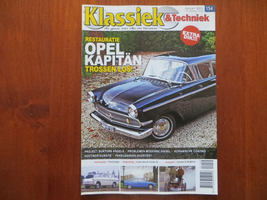 Klassiek & Techniek 154 Opel Kapitän 1960, Ford Anglia 105E, Verzenden, Nieuw, Ford