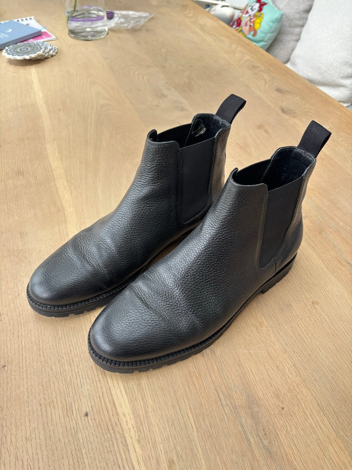 ETQ Amsterdam CB 01 Rugged All Black Zwart Leer Maat 44, Ophalen of Verzenden, Zo goed als nieuw, Zwart, Boots