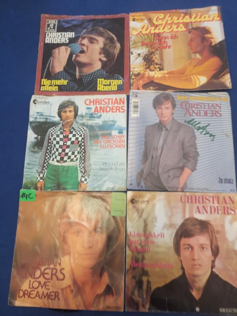 16x vinyl singels Christian Anders, Ophalen of Verzenden, Zo goed als nieuw, Overige formaten, Overige soorten