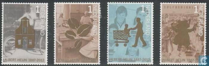 Nederland NVPH nr 2905/8 postfris Albert Heijn 2012, Postzegels en Munten, Postzegels | Nederland, Ophalen of Verzenden, Na 1940
