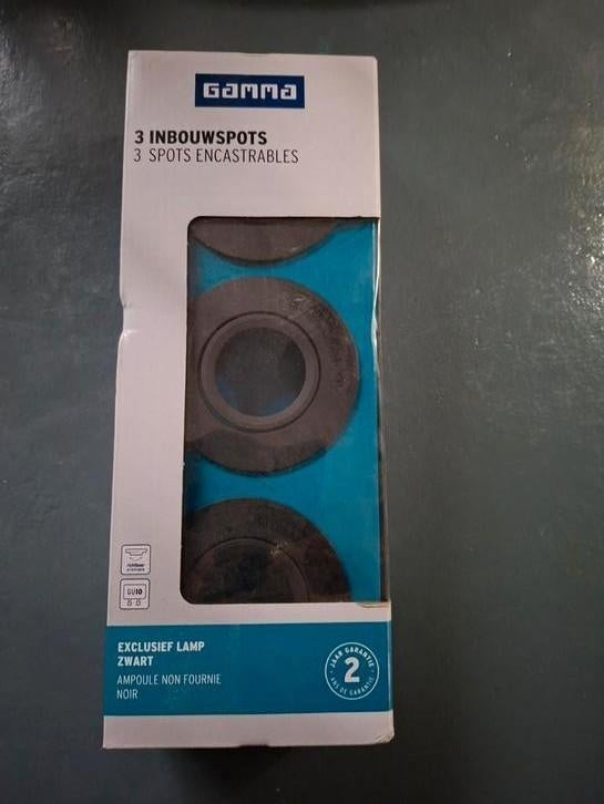 3 inbouwspotjes, Ophalen of Verzenden, Nieuw, Metaal of Aluminium, Plafondspot of Wandspot