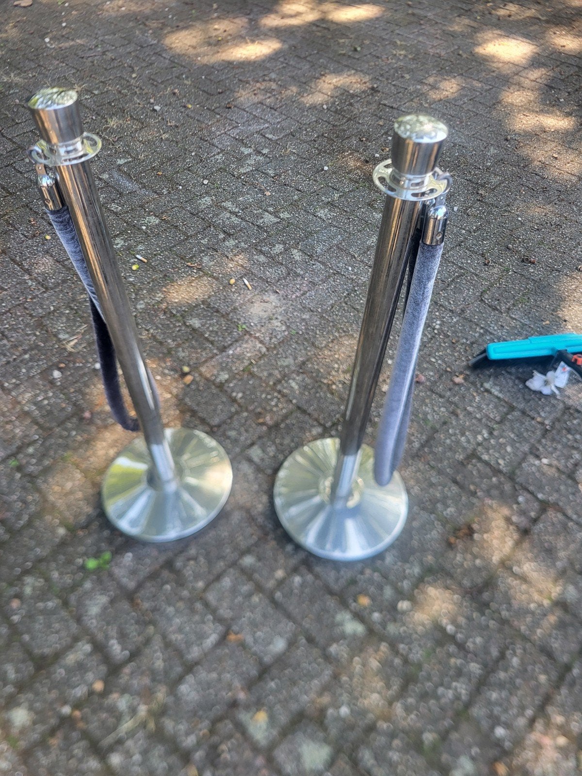 Afzetpalen met koord - ideaal voor evenementen, Ophalen of Verzenden, Gebruikt, Feestartikel, Overige