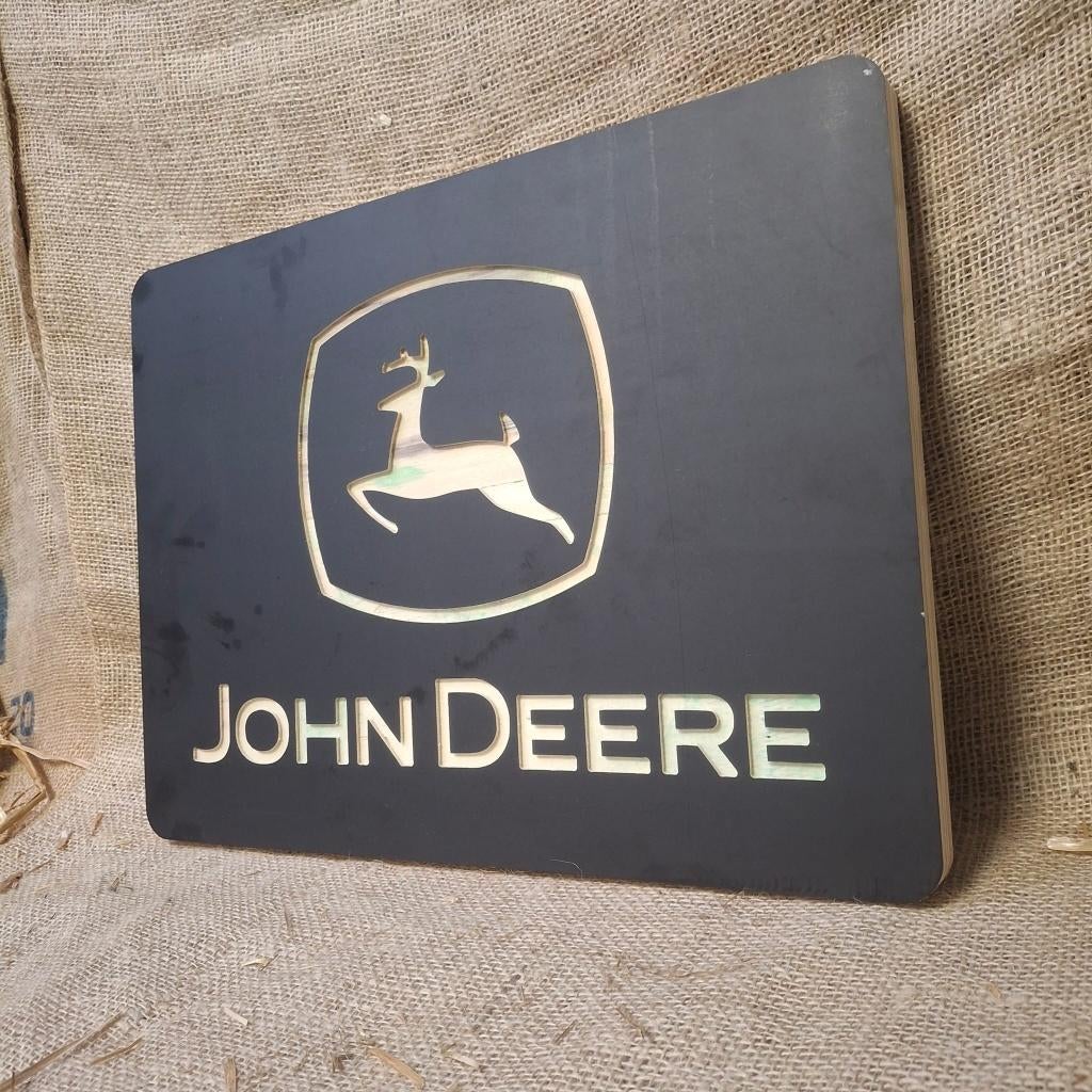 John Deere logo gefreesd uit hout / betonplex, Ophalen of Verzenden, Nieuw