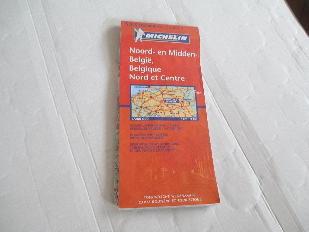 michelin wegenkaart noord- en midden belgie nr. 533, Boeken, Ophalen of Verzenden, Gelezen, 1800 tot 2000, Landkaart