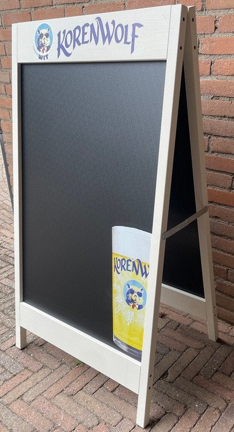 Korenwolf straat klapbord 120x65cm (nieuw), Ophalen, Nieuw, Reclamebord, Plaat of Schild, Overige merken
