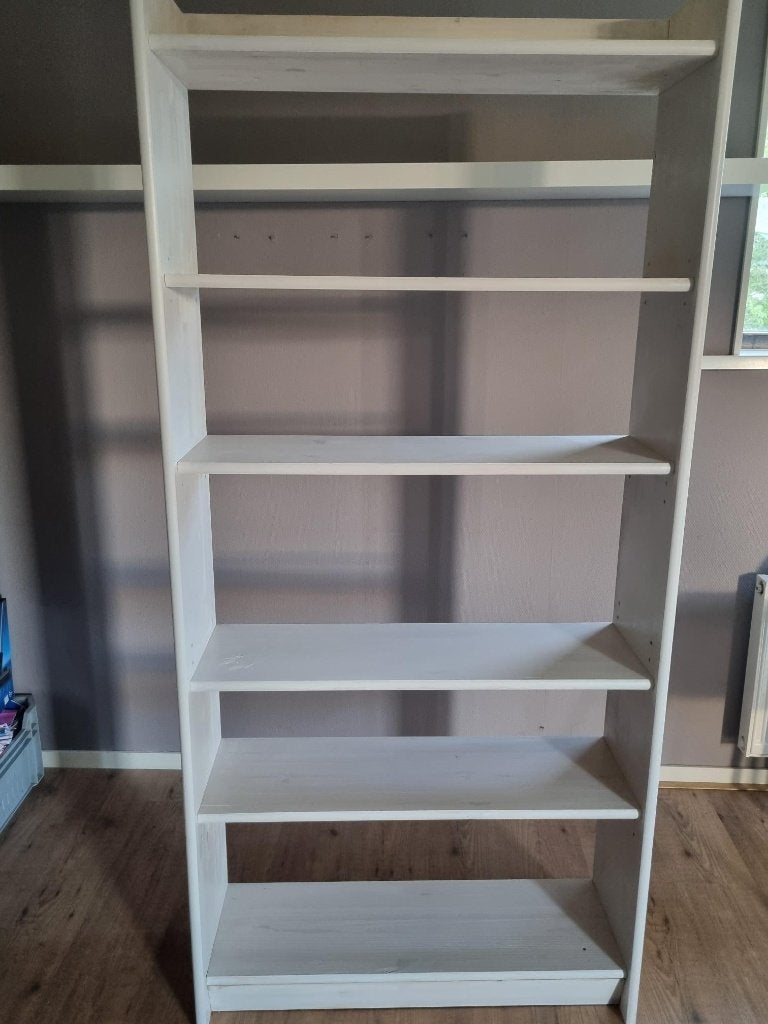 stelling of boekenkast van hout, Ophalen, Met plank(en), Gebruikt, 50 tot 100 cm