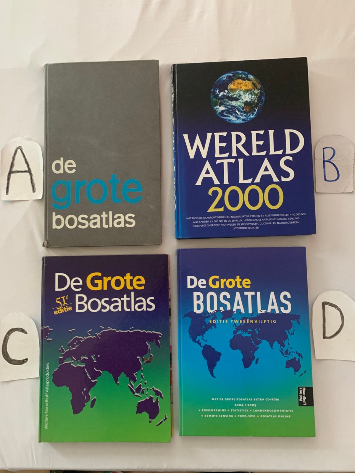 Diverse groot bosatlas(51./52. editie)wereldalas 2000, Boeken, Ophalen of Verzenden, Zo goed als nieuw, Wereld, Bosatlas