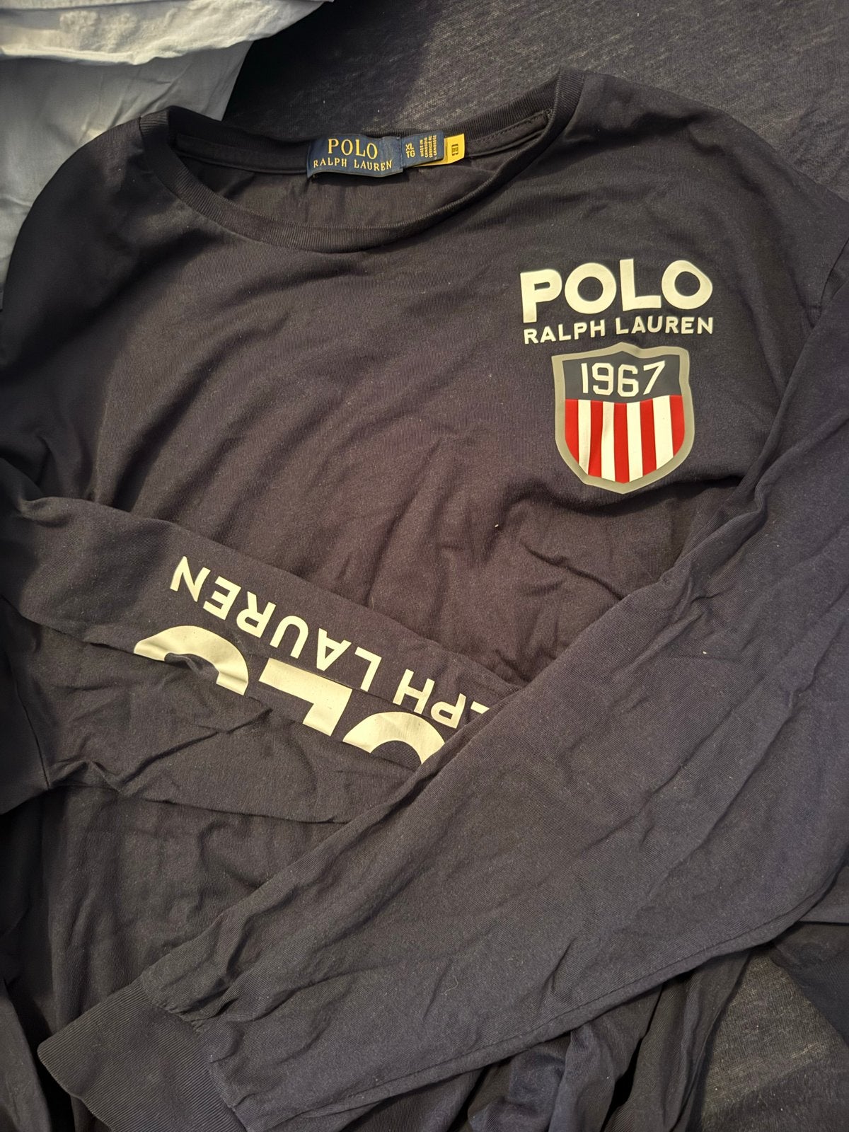 Polo Ralph Lauren Longsleeve Shirt Heren - Maat XL, Ophalen of Verzenden, Zo goed als nieuw, Maat 56/58 (XL), Blauw