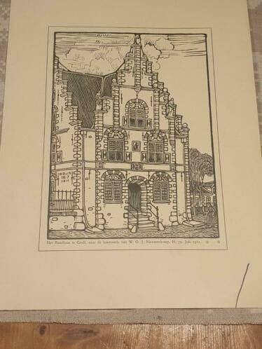 Het Raadhuis te Graft Rotogravure W.O.J. Nieuwenkamp, Ophalen