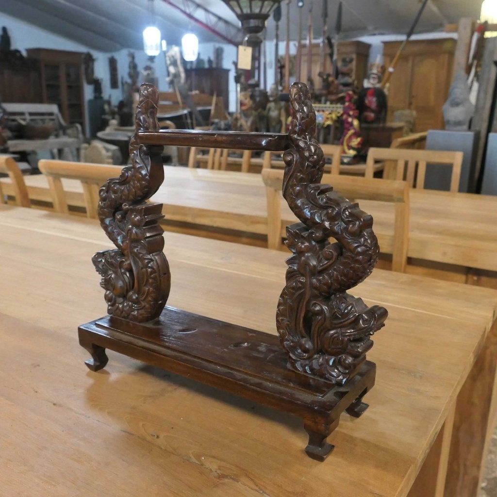 Keris houder voor 2 Kerissen met Naga PQ5 Ploncon Indonesie, Ophalen of Verzenden