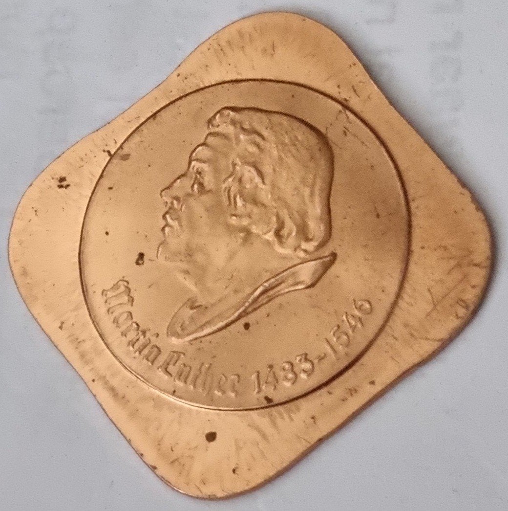 Martin Luther herdenkingsmedaille - Hier sta ik, Postzegels en Munten, Verzenden, Overige materialen, Buitenland