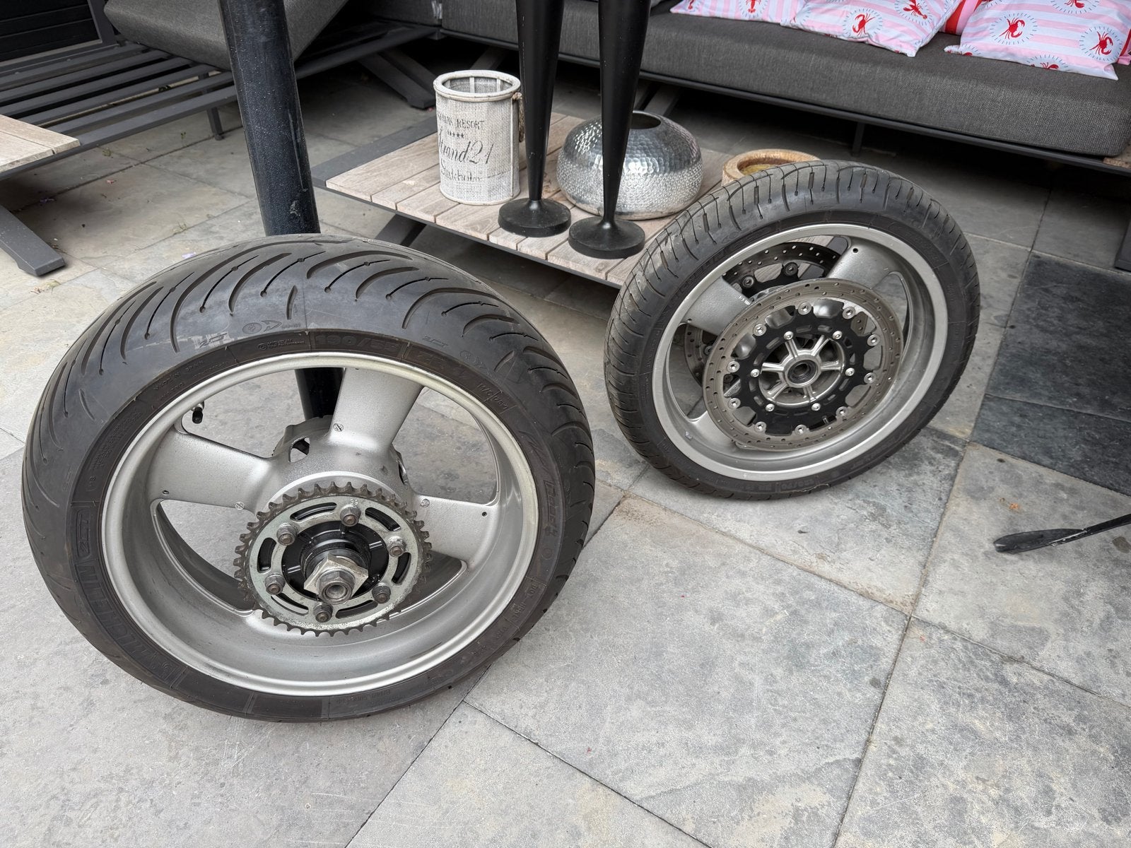 Yamaha MT-01 Wielen Zilver - Compleet Set, Motoren, Onderdelen | Yamaha, Ophalen, Gebruikt