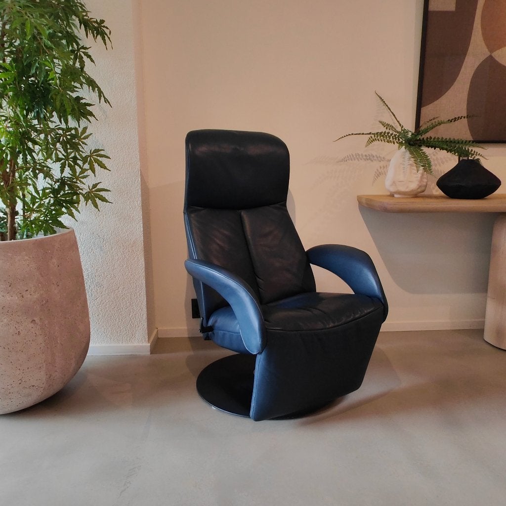 Jori Symphony Relaxfauteuil JR 7960 - Donkerblauw, Gebruikt, Design, Ophalen of Verzenden, 75 tot 100 cm