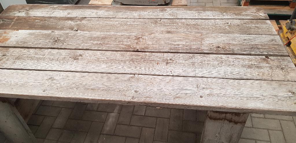 Tuintafel van steigerhout te koop, Ophalen, Gebruikt, Rechthoekig, Hout