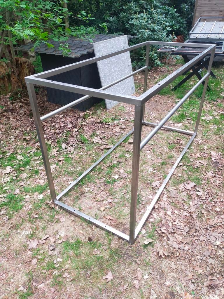 RVS Ondertafel Frame Bartafel Onderstel Werkbank Tafel, Doe-het-zelf en Verbouw, Metalen, Ophalen of Verzenden, Zo goed als nieuw