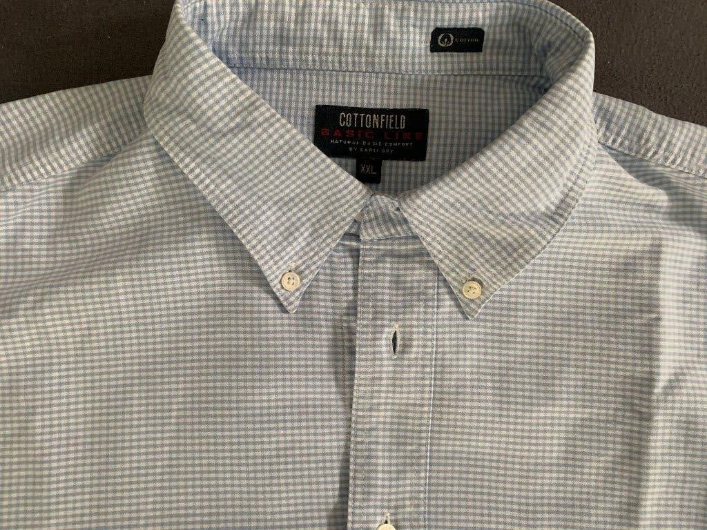 Keurig overhemd COTTONFIELD   XXL, Kleding | Heren, Overhemden, Ophalen of Verzenden, Zo goed als nieuw, Blauw, Overige halswijdtes