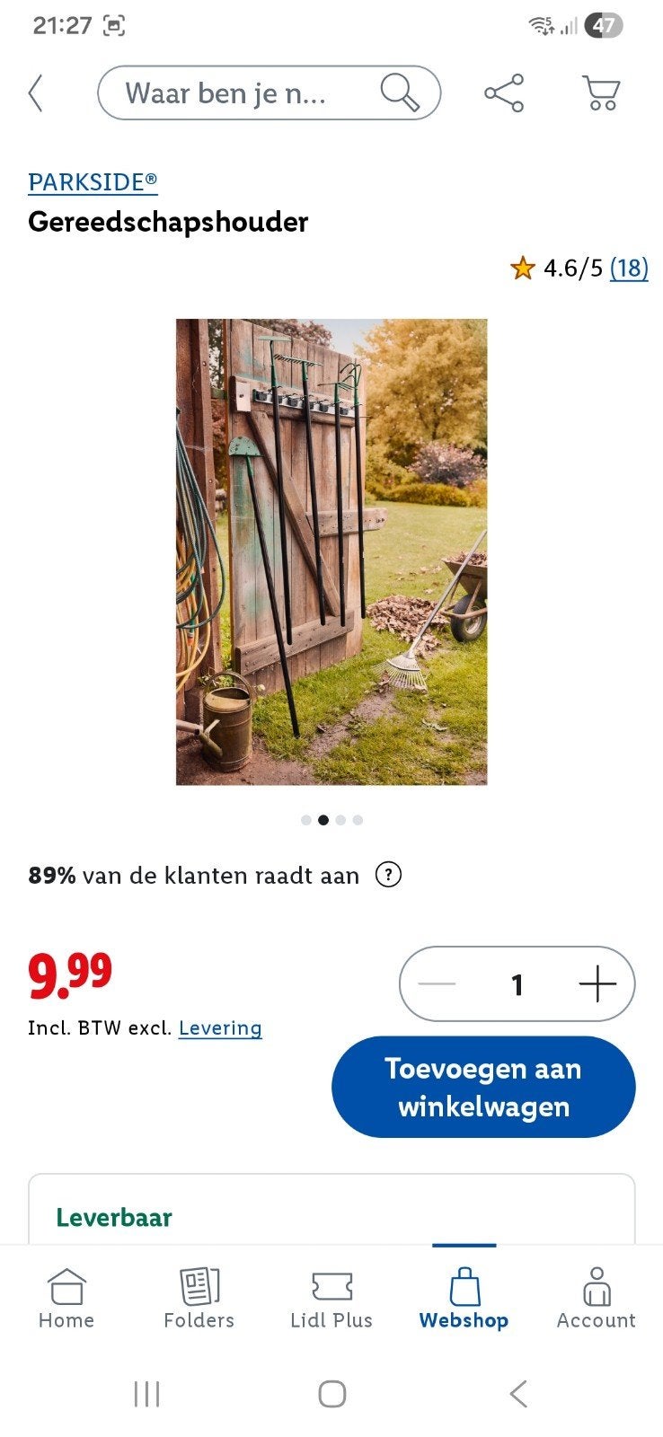 PARKSIDE Gereedschapshouder - Nieuw in doos, Ophalen, Nieuw, Gereedschapsopslag, Parkside