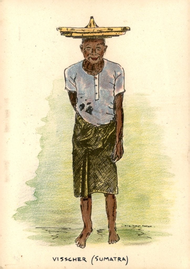 Ned. Indië Sumatra Visscher # 216, Verzenden, 1920 tot 1940, Ongelopen, Buiten Europa