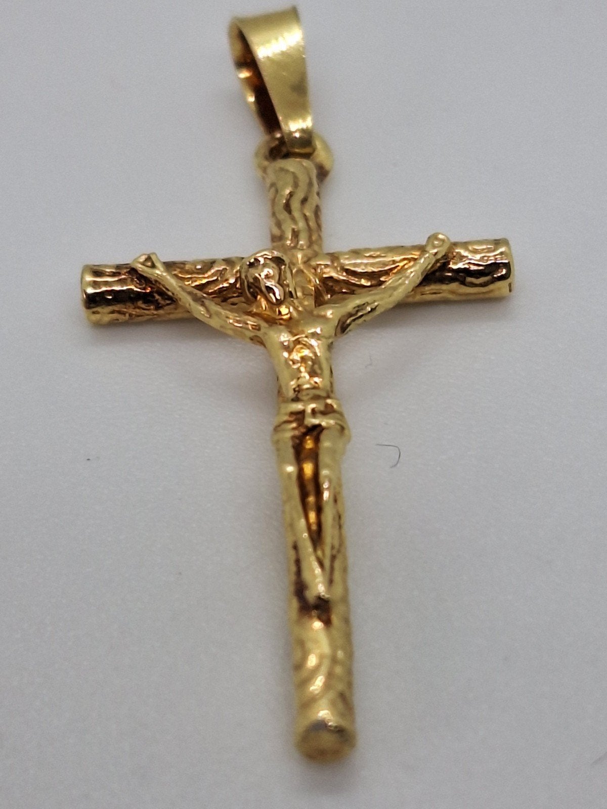 925 Goud Verguld Kruisje met Jezus Christus - Ruim 3 cm, Sieraden, Tassen en Uiterlijk, Kettinghangers, Nieuw, Ophalen of Verzenden