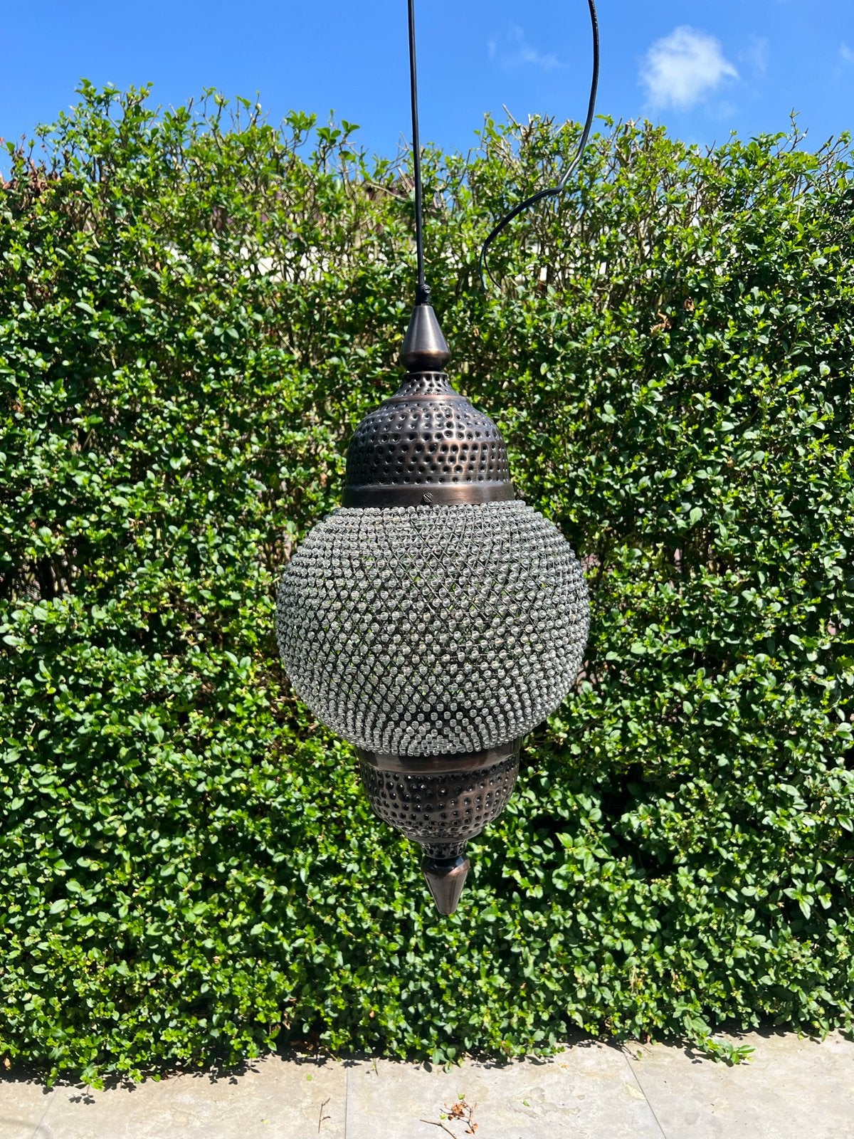 Oosterse Hanglamp - 1 voor 80 en 3 voor 200 Euro, Ophalen, Zo goed als nieuw, Metaal, E27 (groot)