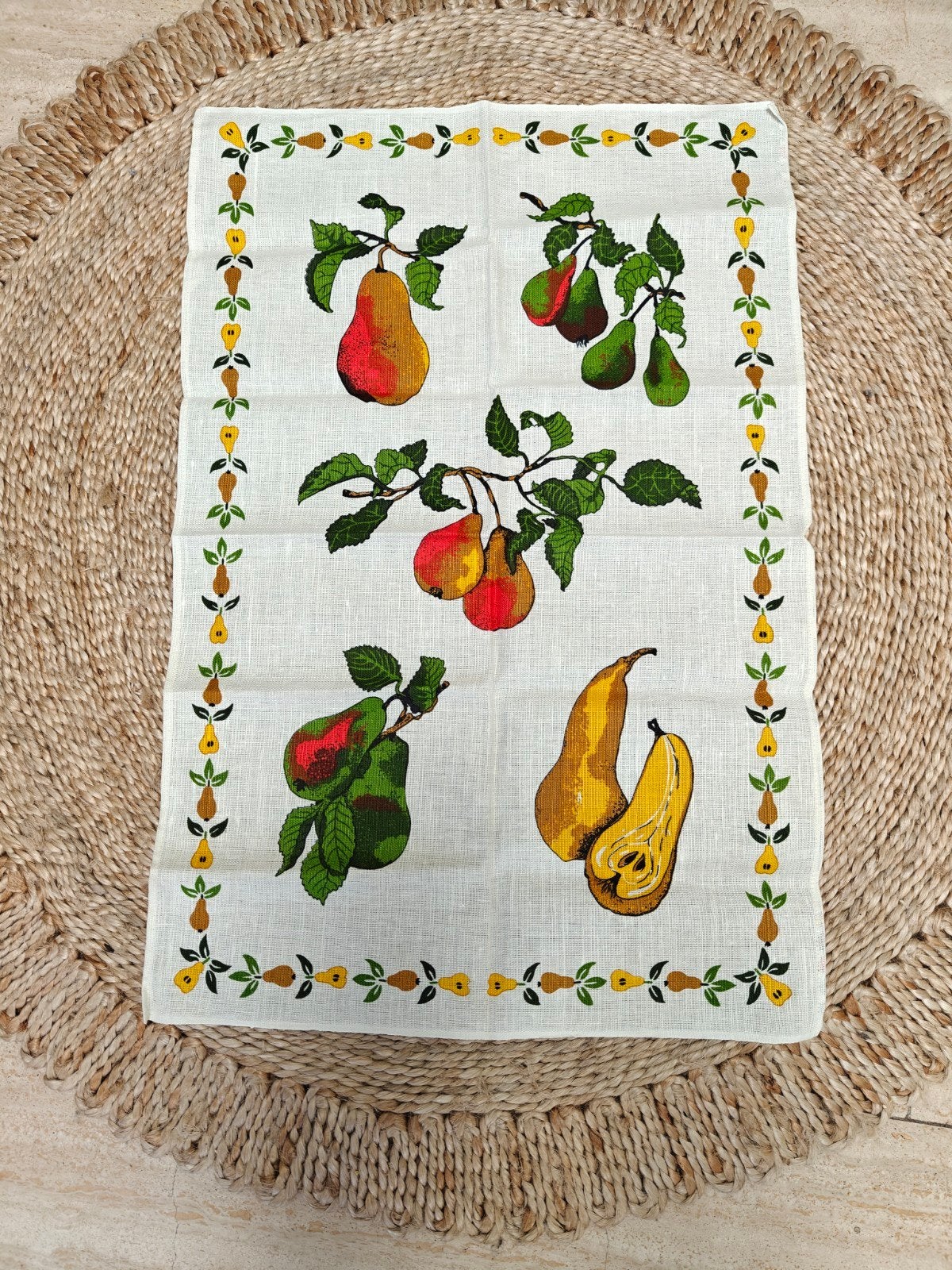 Linnen theedoek peren nieuw, Huis en Inrichting, Keuken | Textiel, Ophalen of Verzenden, Nieuw